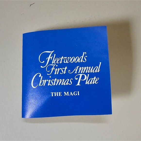 1980 CHRISTMAS PLATE "THE MAGI" Fleetwood Collection by Fritz Wigner - Picture 6 of 6